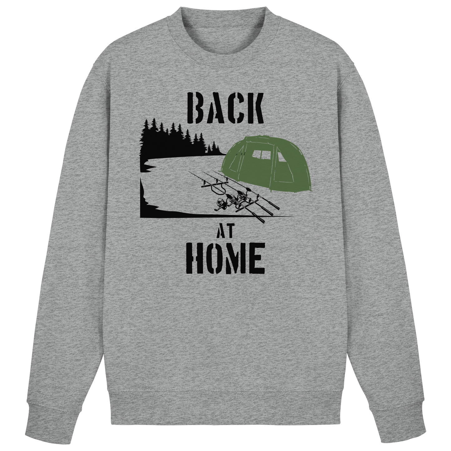 Back at Home Angler Karpfenangeln Karpfen Hotspot Angelplatz Angeln Sweatshirt