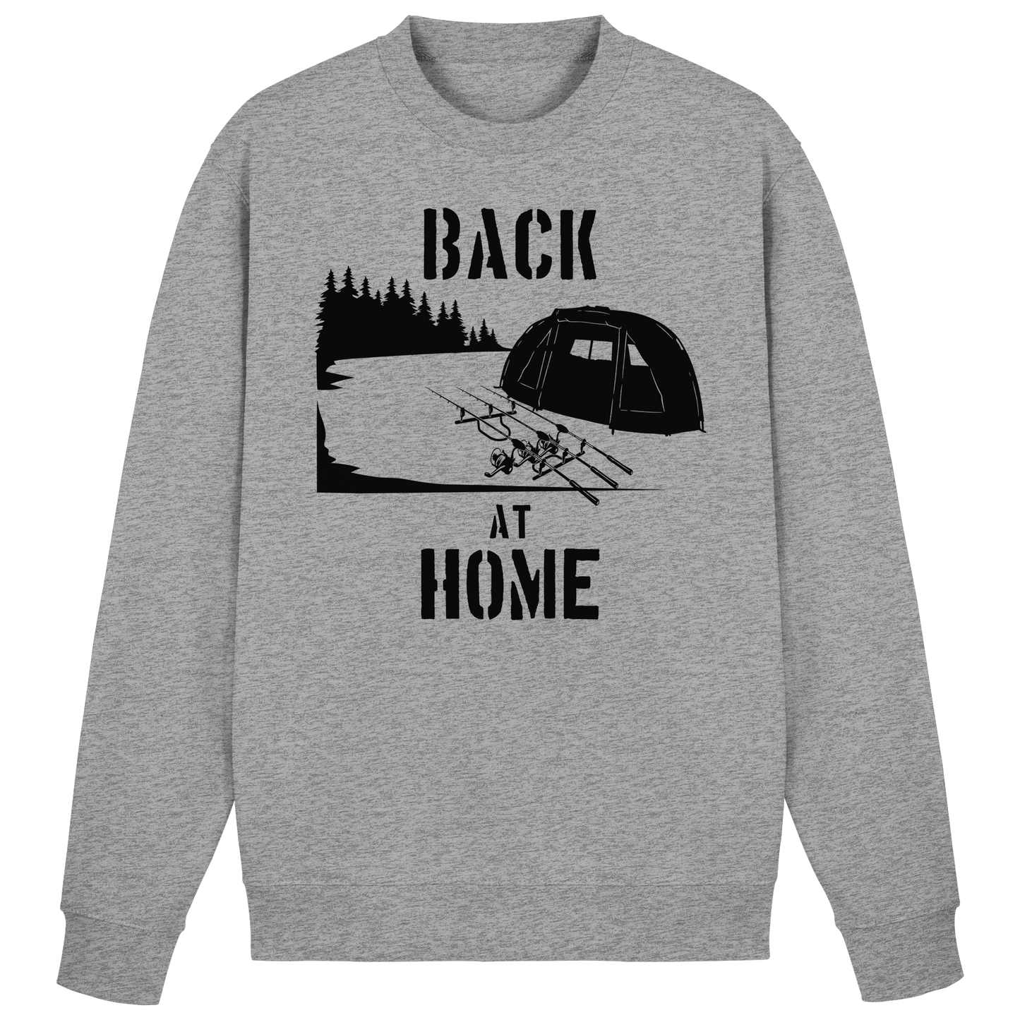 Back at Home Angler Karpfenangeln Karpfen Hotspot Angelplatz Angeln Sweatshirt