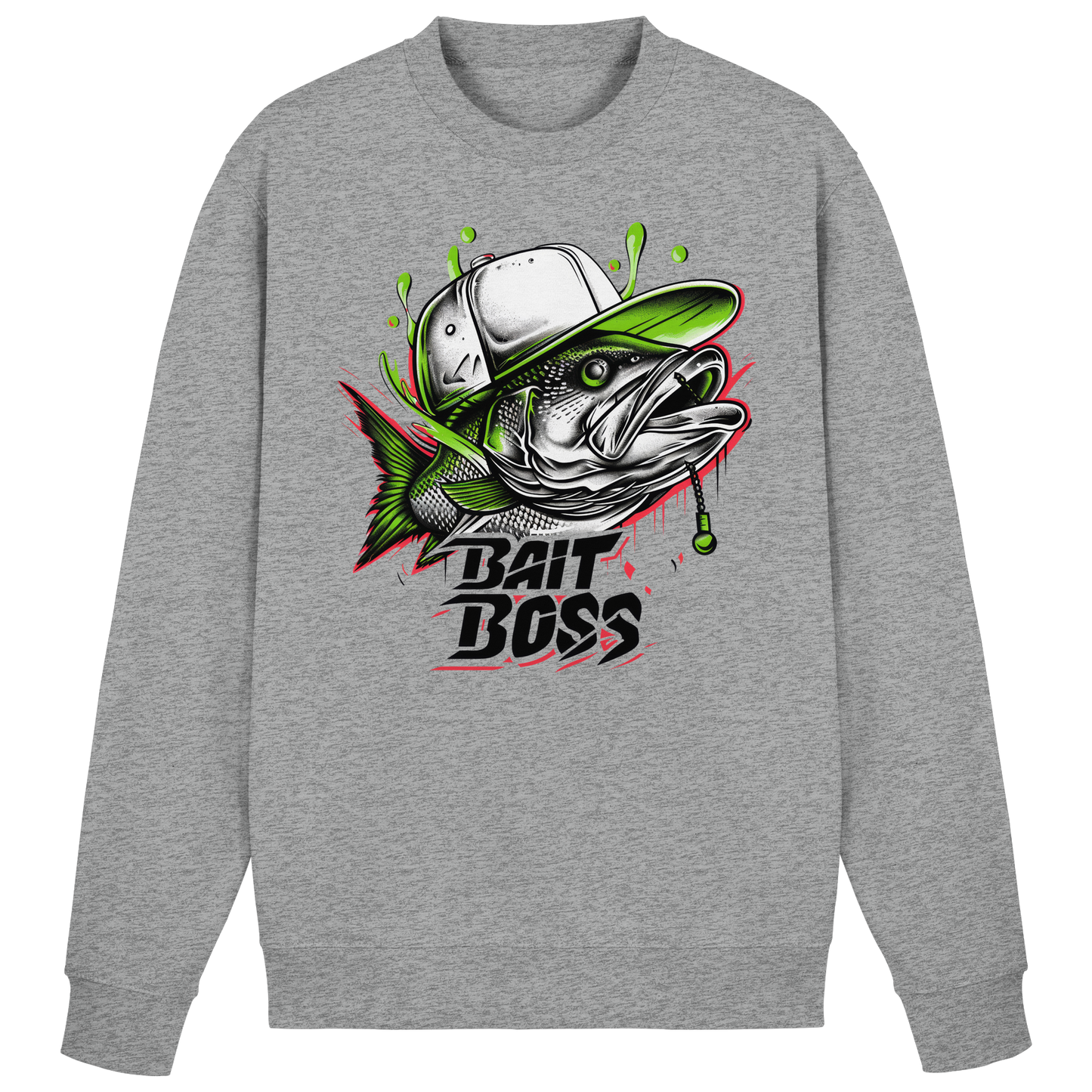 Bait Boss Sweatshirt / Sweater – Angler Fishing Bass Barsch Köder Angeln