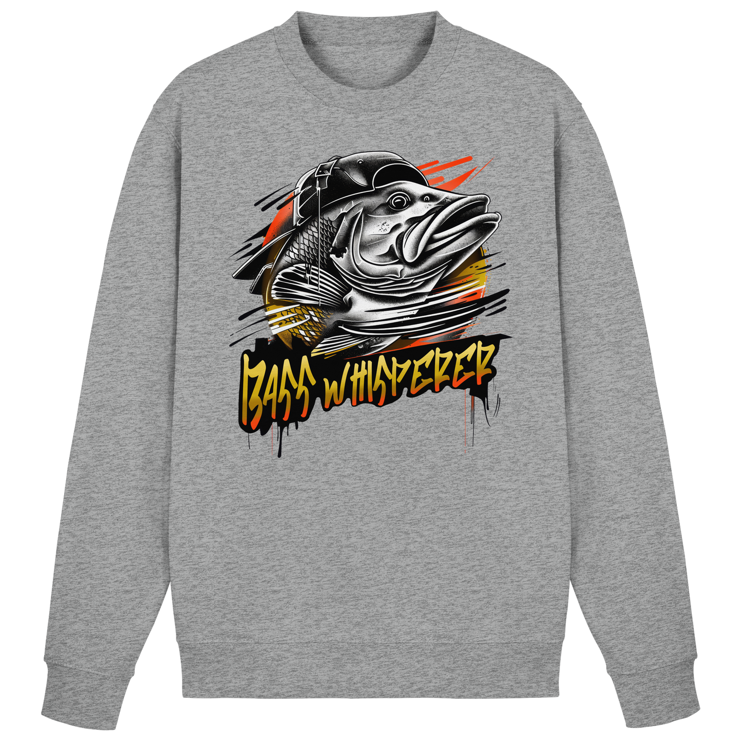 Bass Whisperer Sweatshirt – Barsch Angler Pulli Fishing Raubfisch Angeln