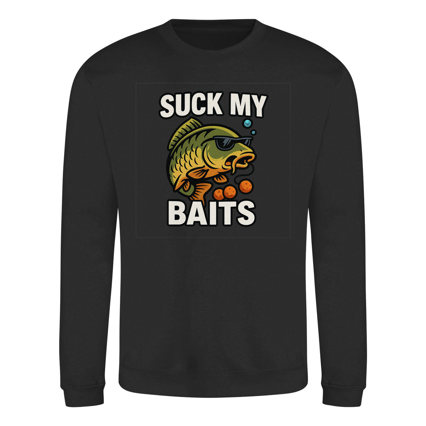 Suck my Baits Karpfen Carp Balls Karpfenangler Angler Boilies Angeln Sweatshirt