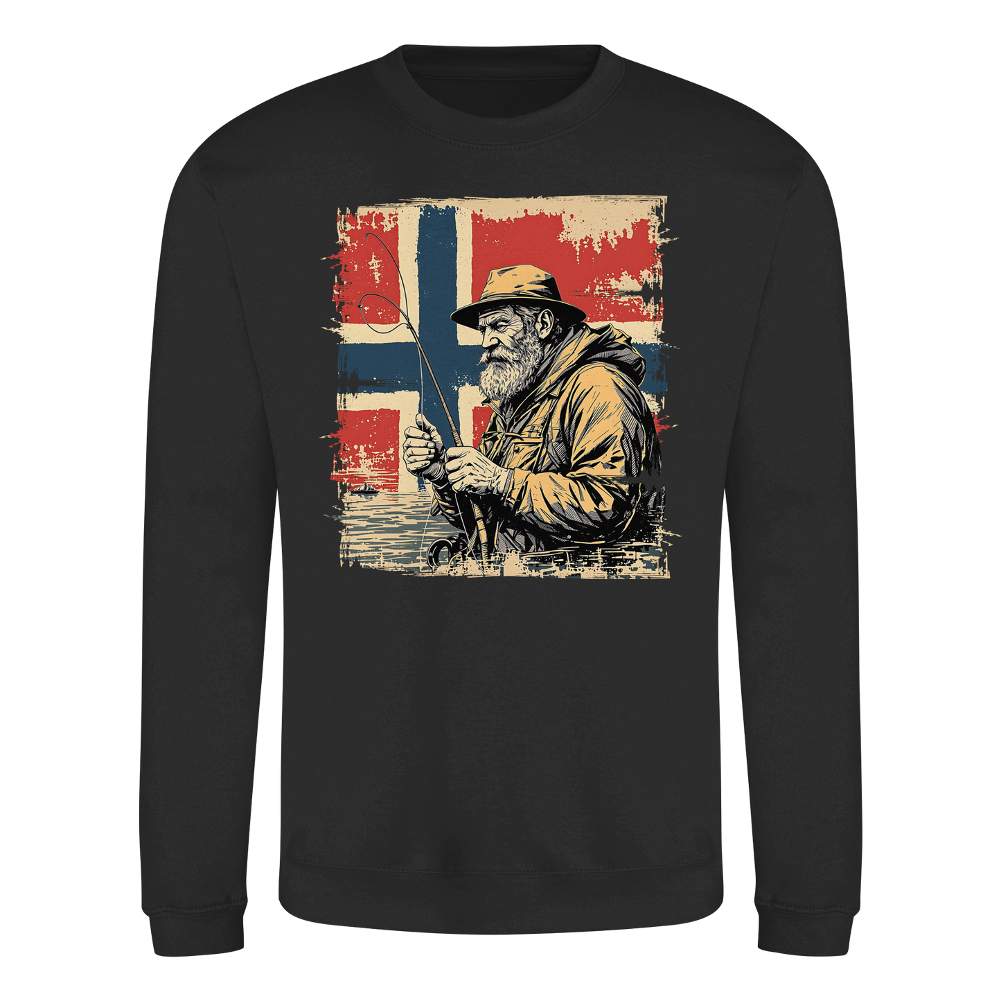 Norway Fishing Sweatshirt Angler Pullover Norwegen Sweater Geschenk