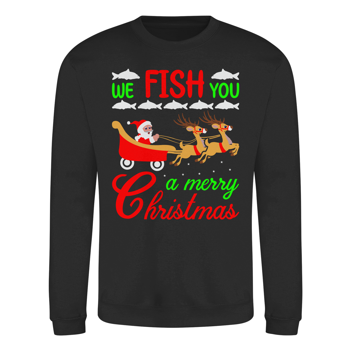 WE FISH YOU A MERRY CHRISTMAS - Fröhliche Weihnachten Angler Angeln Sweatshirt