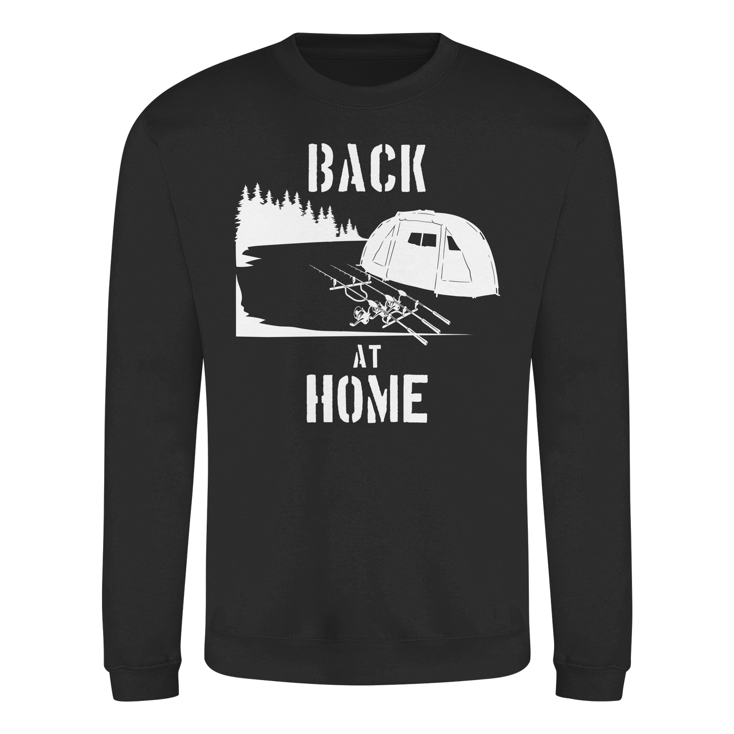 Back at Home Angler Karpfenangeln Karpfen Hotspot Angelplatz Angeln Sweatshirt