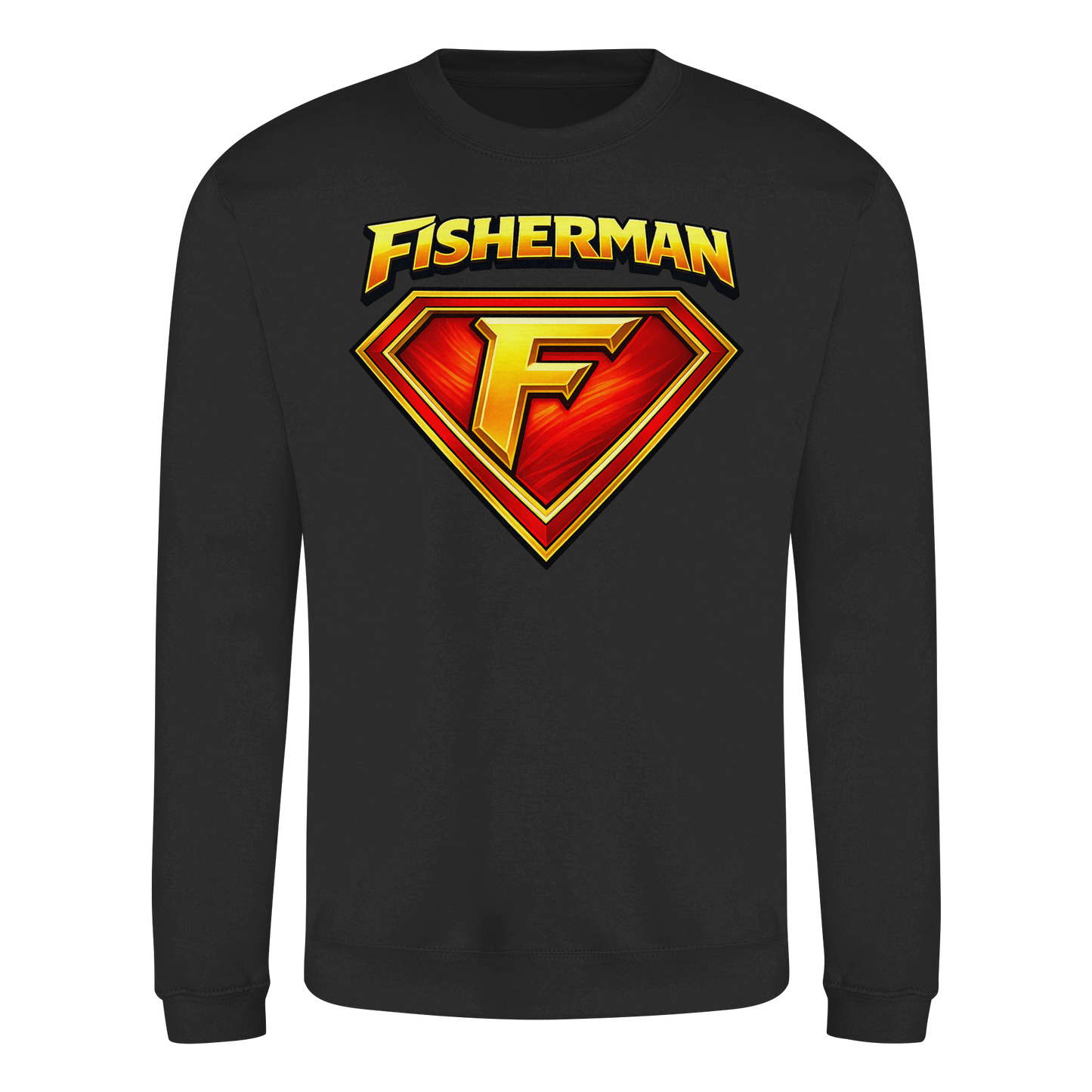 Fisherman Angler Sweatshirt – Lustige Superheld Parodie Fishing Angeln