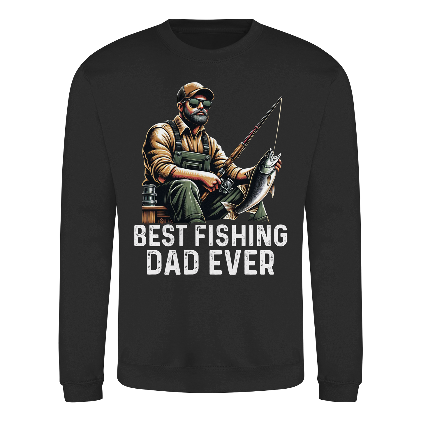 Best Fishing Dad ever - Bester Angel Papa Angler Fischer Angeln Vater Sweatshirt