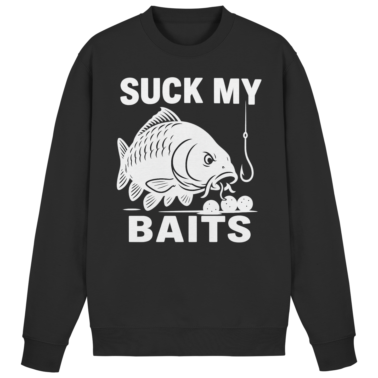 Suck my Baits Karpfen Carp Balls Karpfenangler Angler Boilies Angeln Sweatshirt