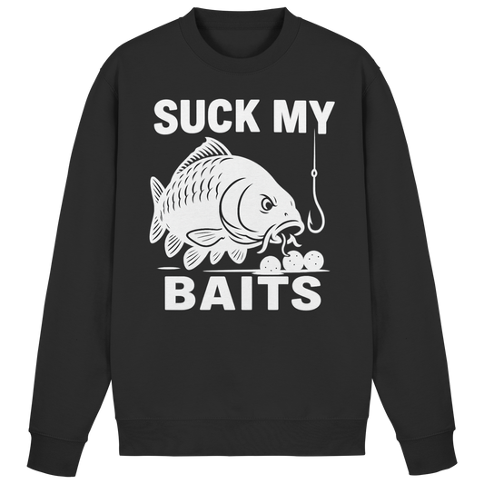 Suck my Baits Karpfen Carp Balls Karpfenangler Angler Boilies Angeln Sweatshirt