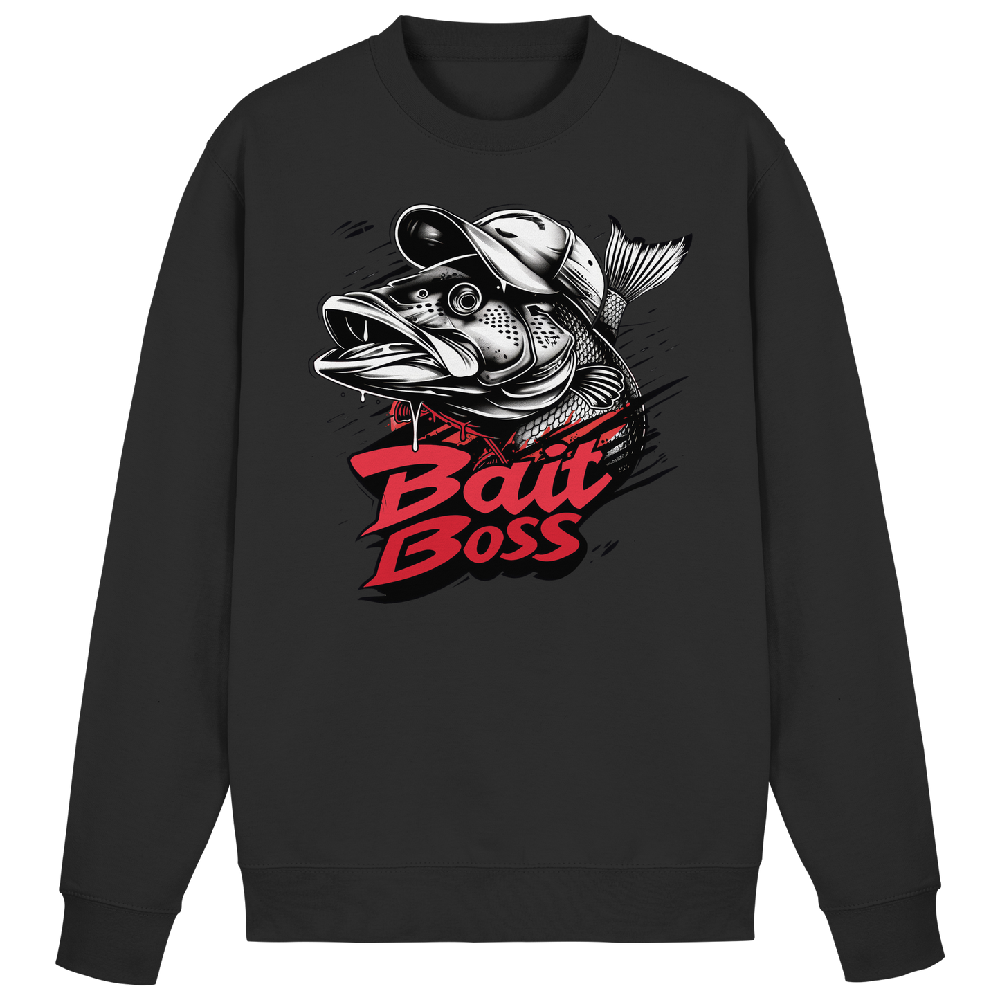 Bait Boss Sweatshirt / Sweater – Angler Fishing Bass Barsch Köder Angeln