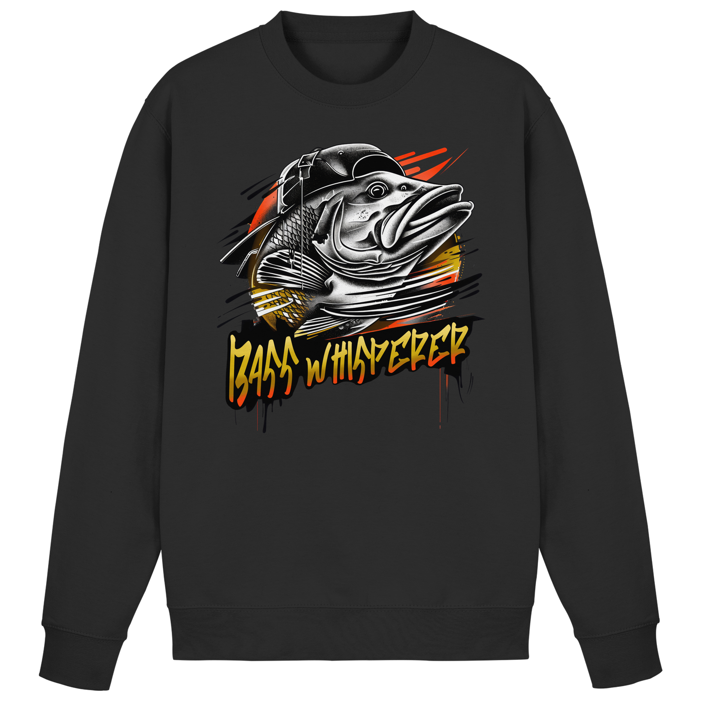 Bass Whisperer Sweatshirt – Barsch Angler Pulli Fishing Raubfisch Angeln