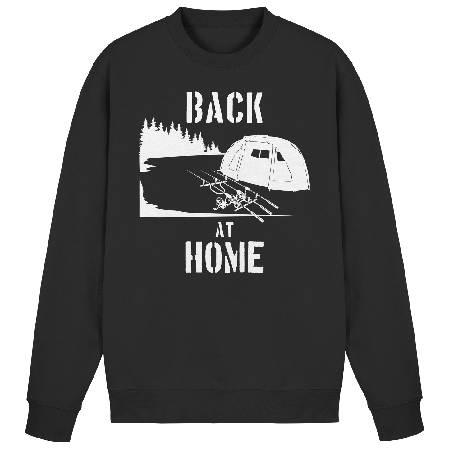 Back at Home Angler Karpfenangeln Karpfen Hotspot Angelplatz Angeln Sweatshirt
