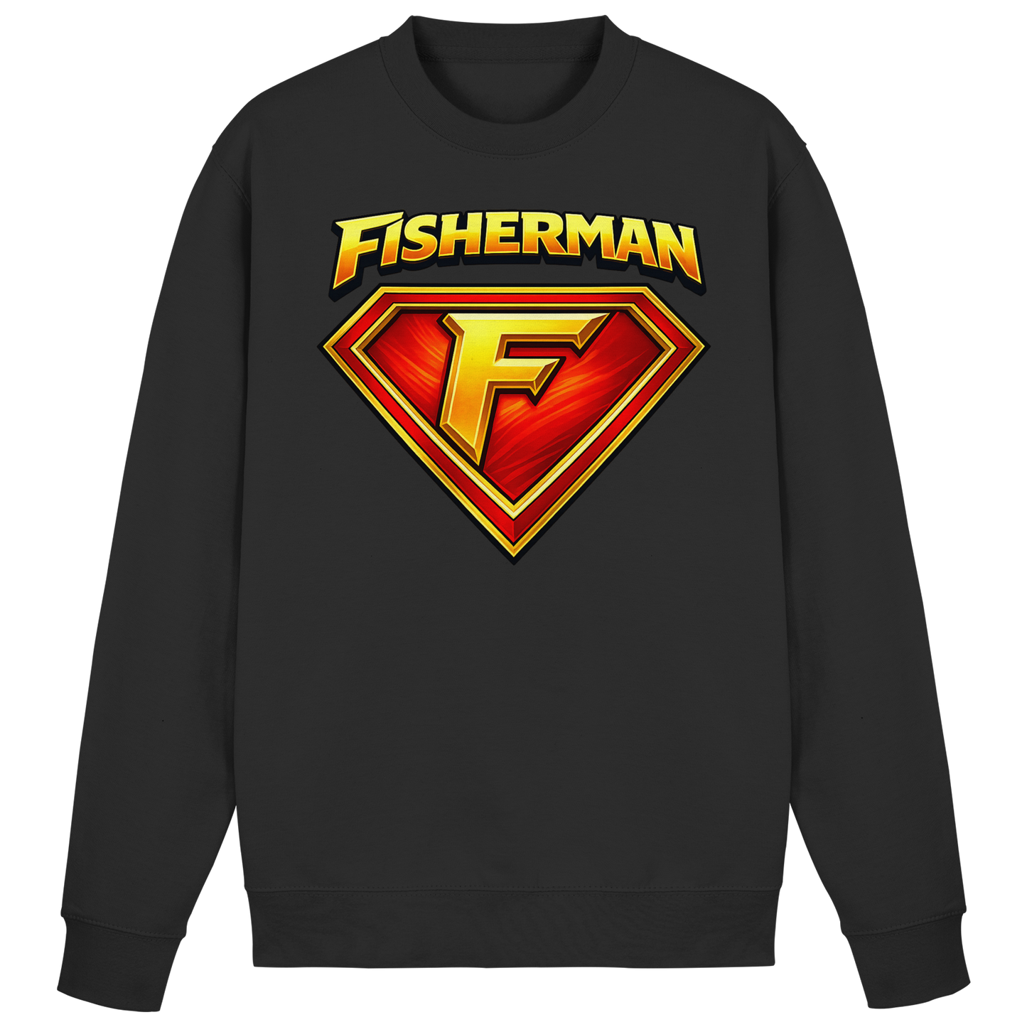 Fisherman Angler Sweatshirt – Lustige Superheld Parodie Fishing Angeln