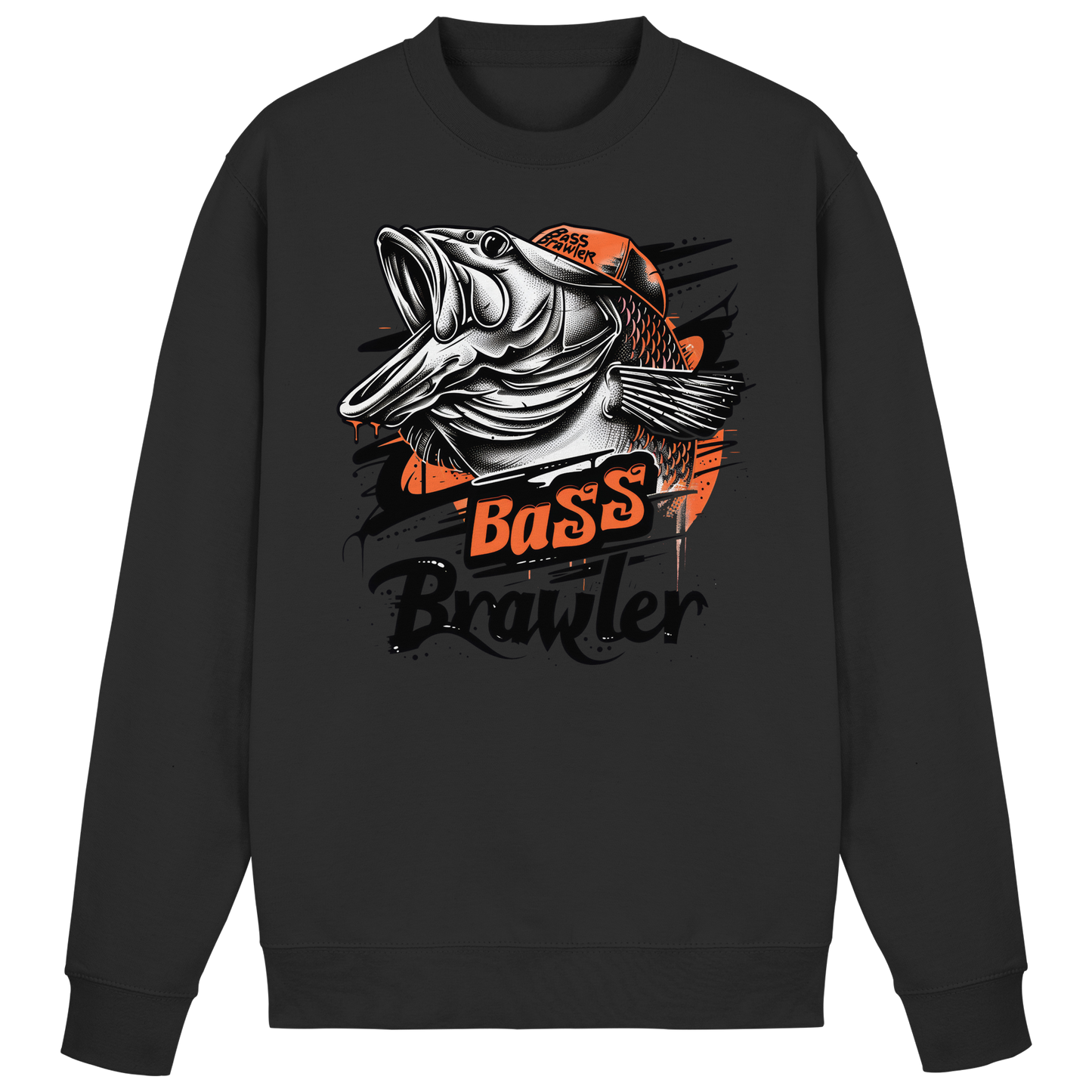 Bass Brawler Sweatshirt – Barsch Angler Fishing Raubfisch Angeln