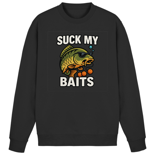 Suck my Baits Karpfen Carp Balls Karpfenangler Angler Boilies Angeln Sweatshirt