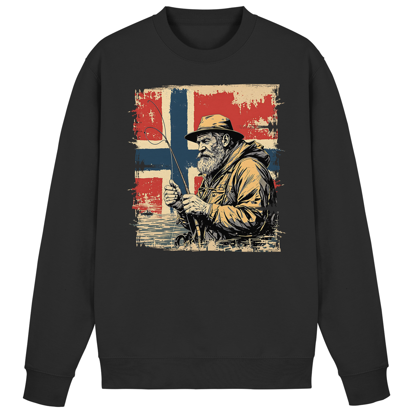 Norway Fishing Sweatshirt Angler Pullover Norwegen Sweater Geschenk