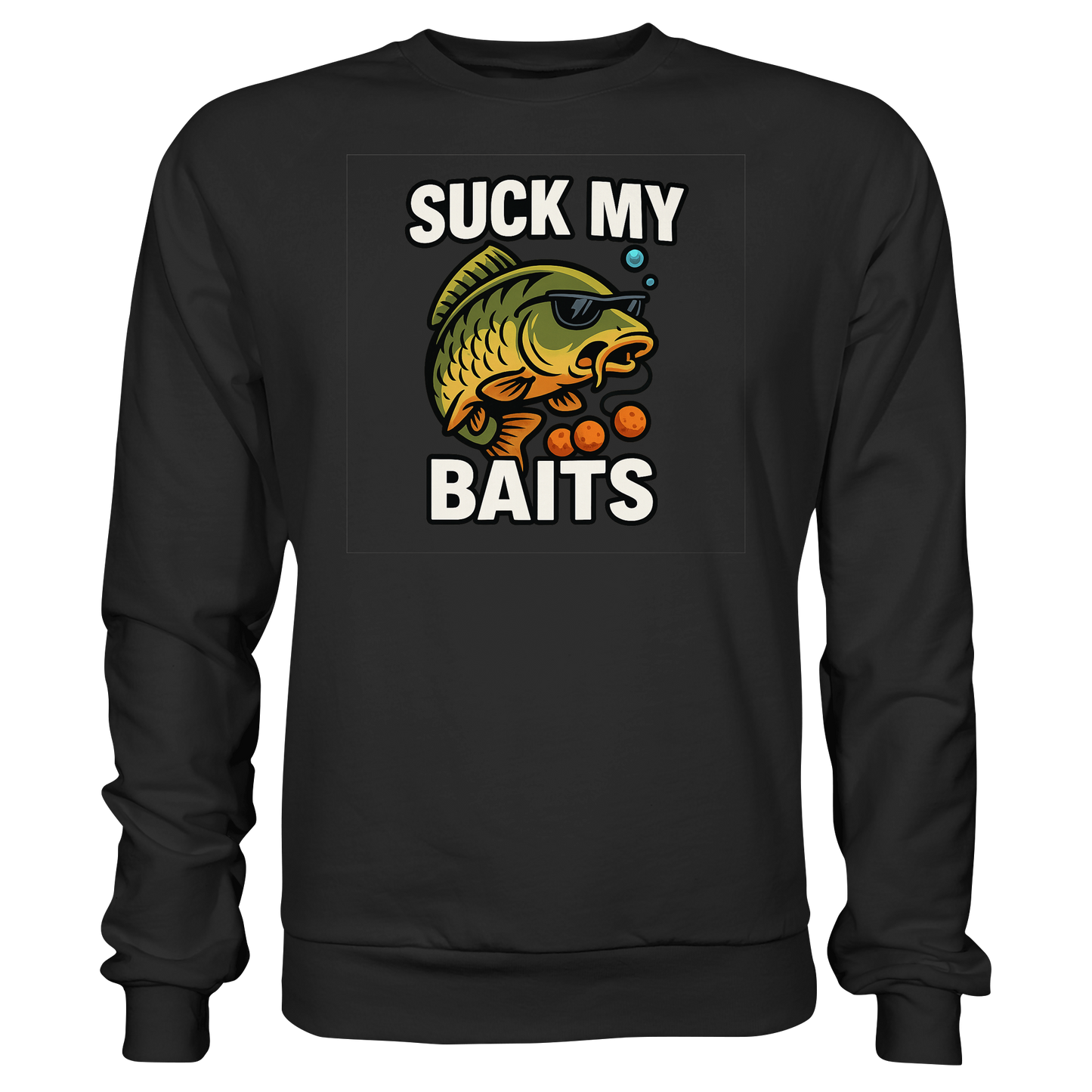 Suck my Baits Karpfen Carp Balls Karpfenangler Angler Boilies Angeln Sweatshirt