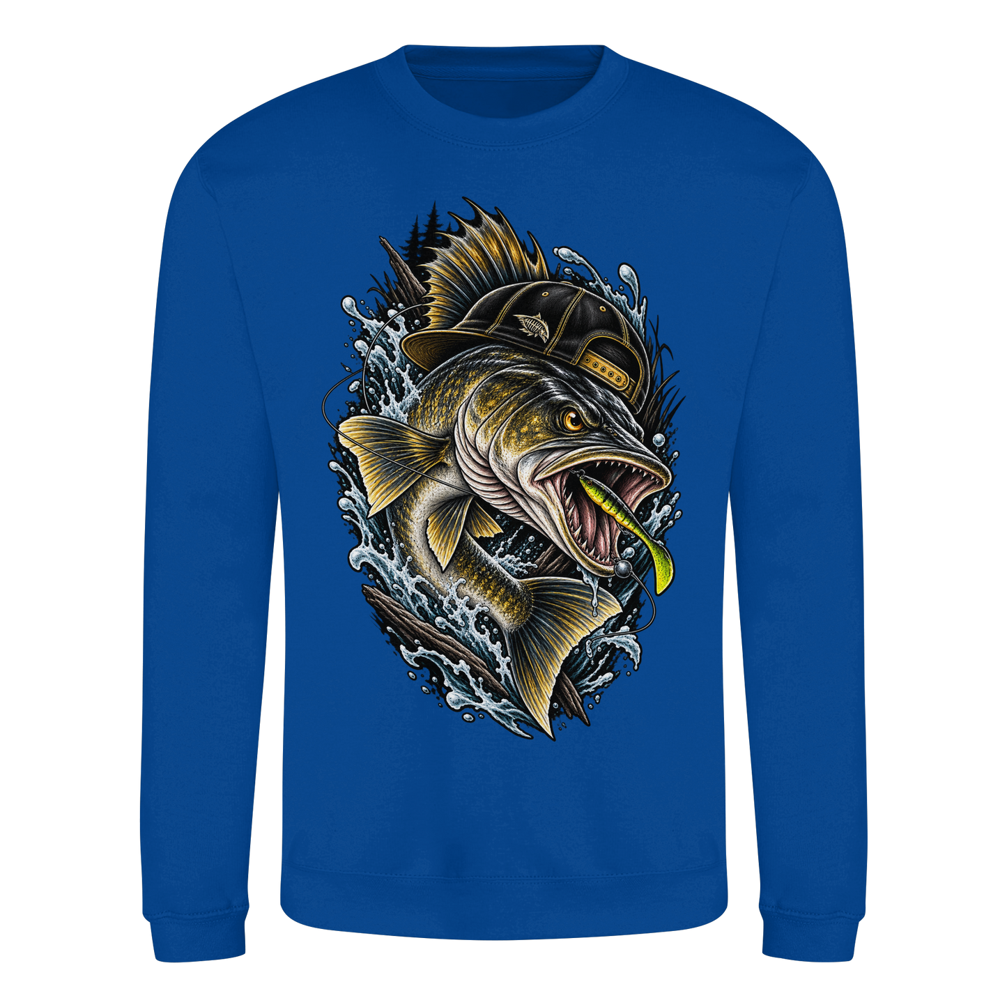 Cooler Zander mit Cap – Angelpulli für Zanderangler Angler Angeln Sweatshirt