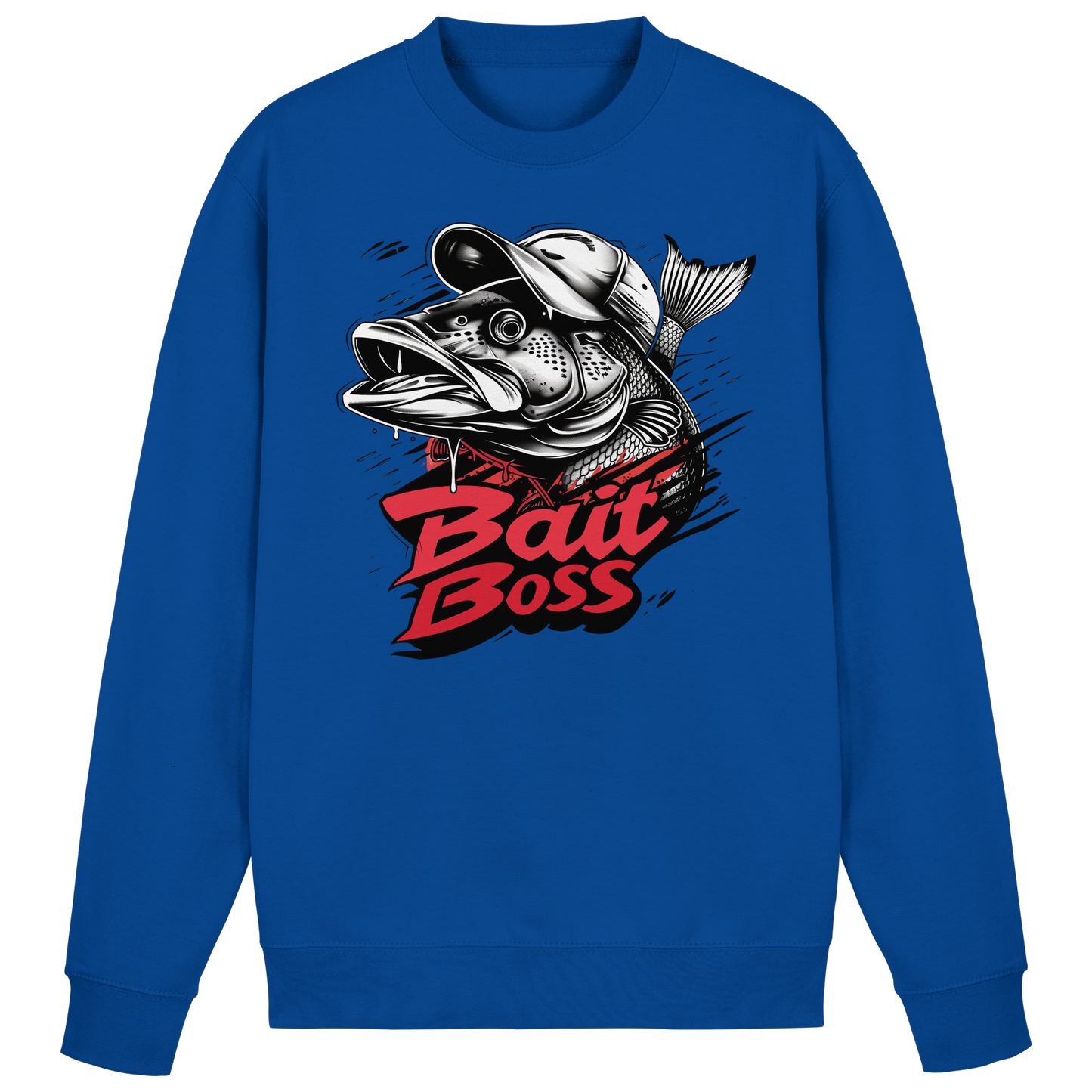 Bait Boss Sweatshirt / Sweater – Angler Fishing Bass Barsch Köder Angeln