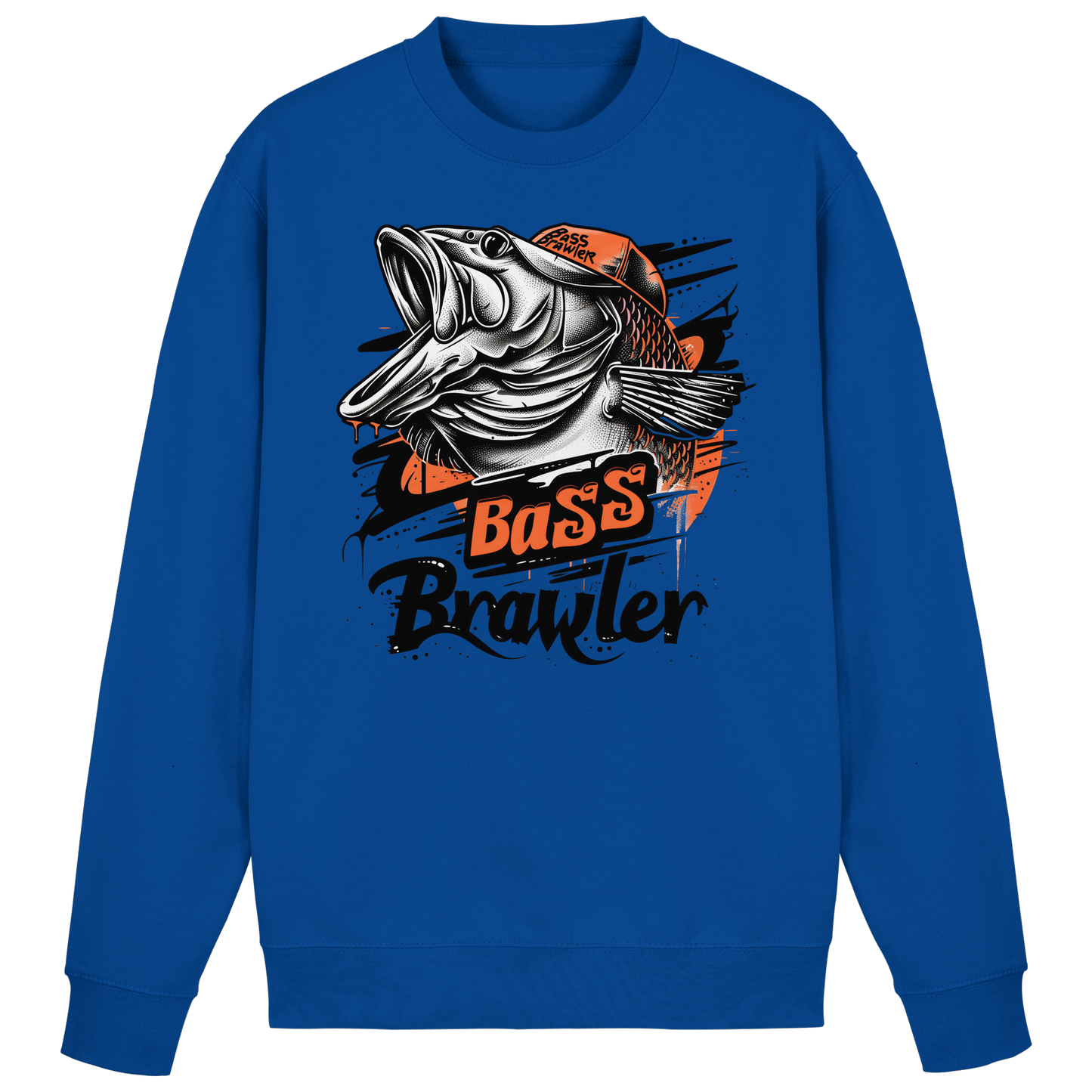 Bass Brawler Sweatshirt – Barsch Angler Fishing Raubfisch Angeln