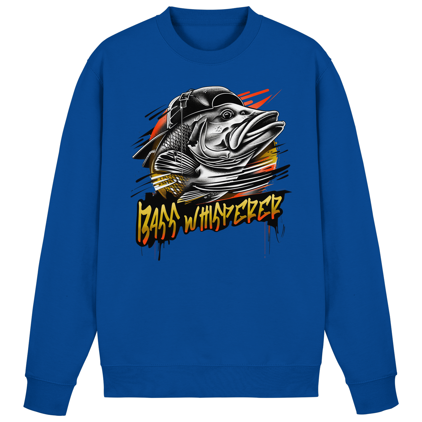 Bass Whisperer Sweatshirt – Barsch Angler Pulli Fishing Raubfisch Angeln