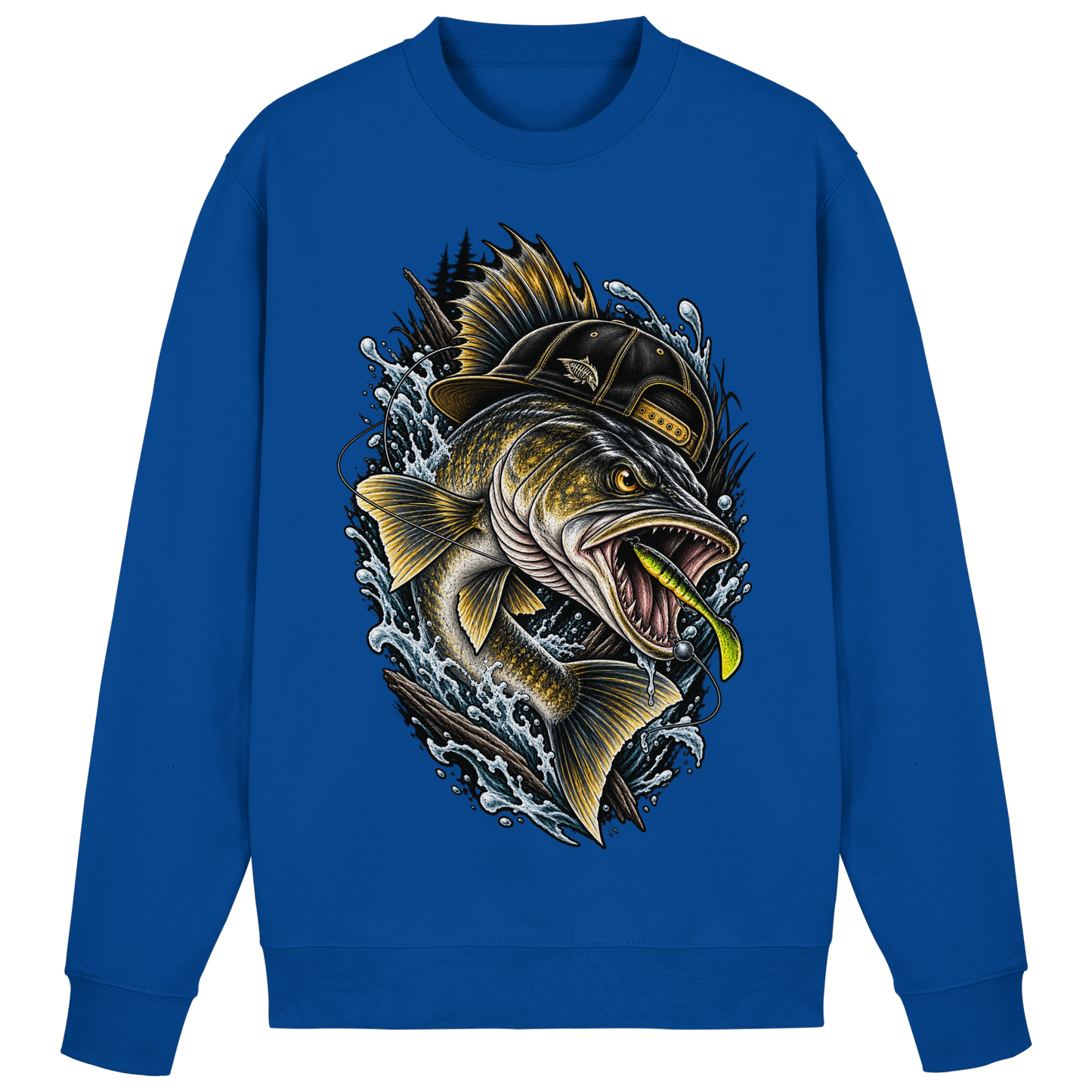 Cooler Zander mit Cap – Angelpulli für Zanderangler Angler Angeln Sweatshirt