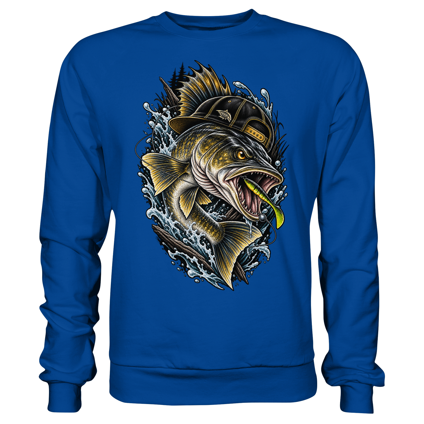 Cooler Zander mit Cap – Angelpulli für Zanderangler Angler Angeln Sweatshirt
