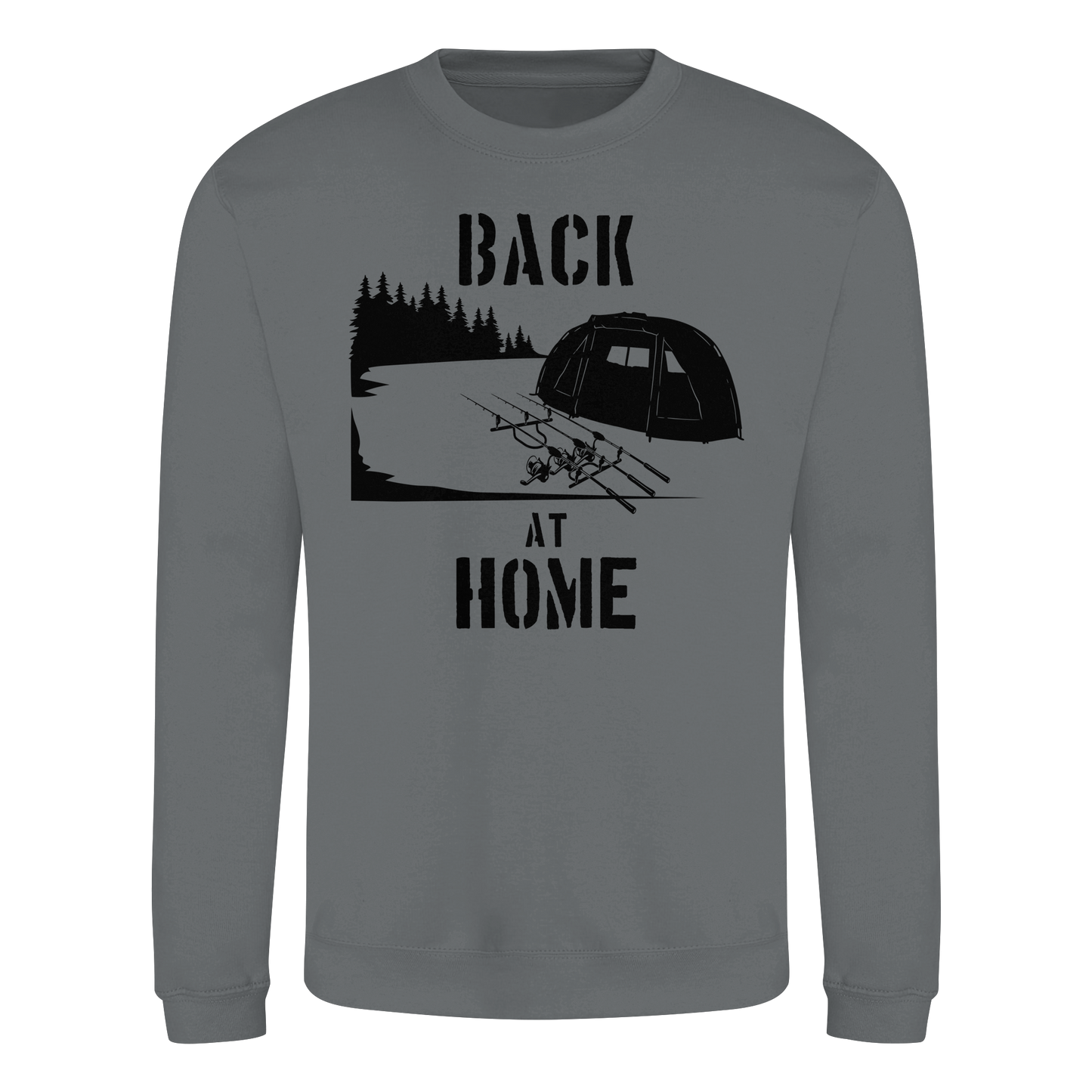 Back at Home Angler Karpfenangeln Karpfen Hotspot Angelplatz Angeln Sweatshirt