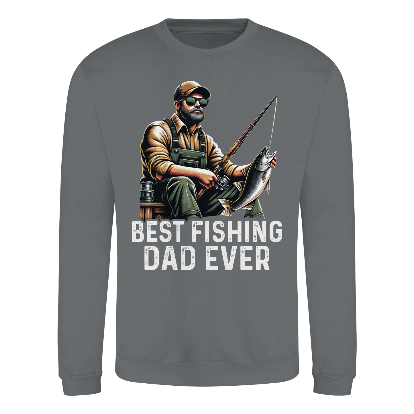 Best Fishing Dad ever - Bester Angel Papa Angler Fischer Angeln Vater Sweatshirt