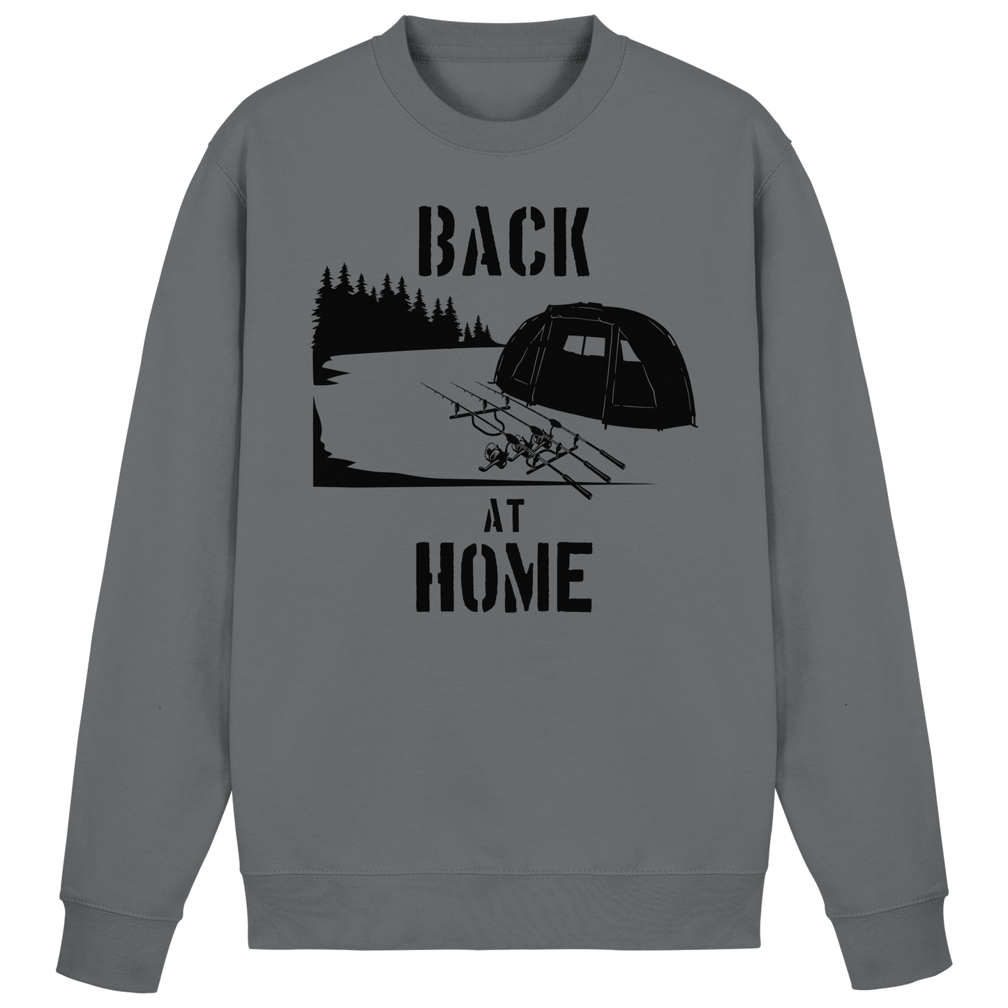 Back at Home Angler Karpfenangeln Karpfen Hotspot Angelplatz Angeln Sweatshirt