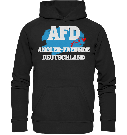 AFD Angler-Freunde Deutschland -  für Angler Fischerei Hobby Männer Angelsport Karpfen Raubfisch Wels Waller Zielfisch Angeln - Basic Unisex Hoodie