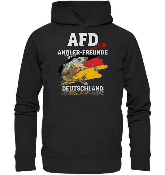 AFD Angler-Freunde Deutschland -  für Angler Fischerei Hobby Männer Angelsport Karpfen Raubfisch Wels Waller Zielfisch Angeln - Basic Unisex Hoodie