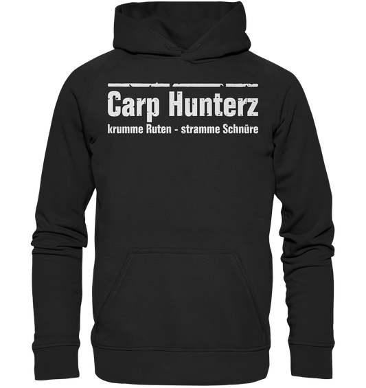 Carp Hunterz - krumme Ruten Stramme Schnüre - Basic Unisex Hoodie