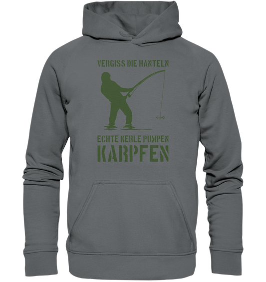 Vergiss die Hanteln echte Kerle pumpen Karpfen - Basic Unisex Hoodie