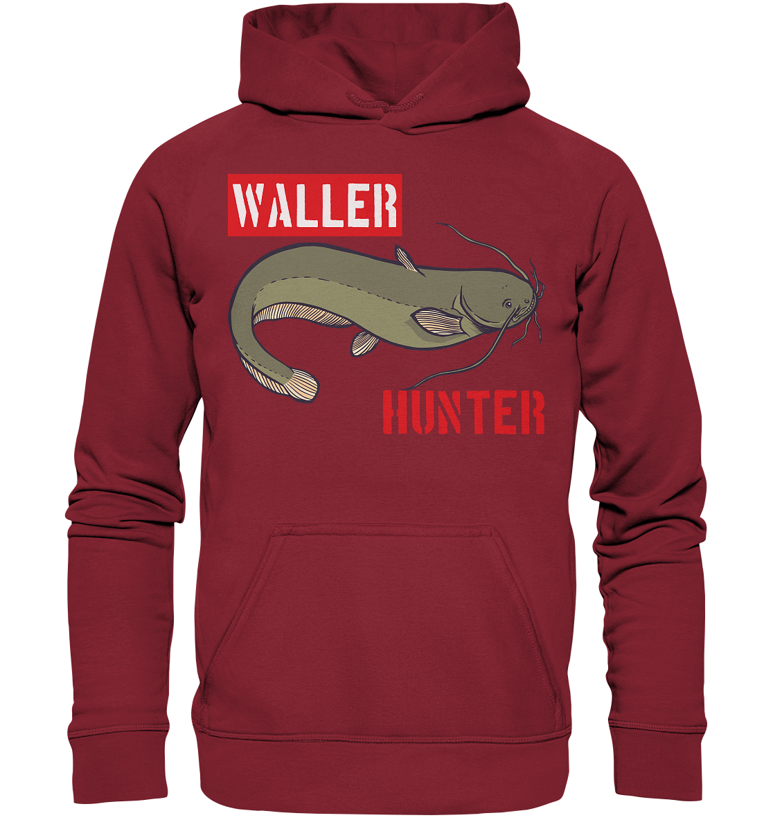 Waller Hunter - Wels Angler - Basic Unisex Hoodie