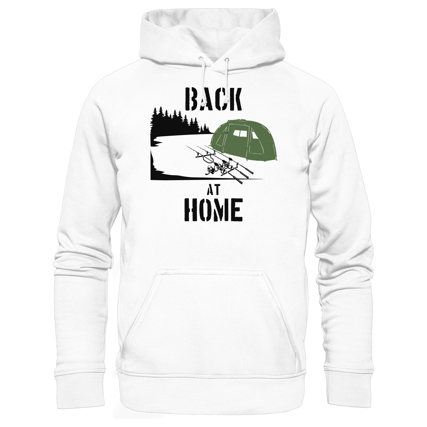 Back at Home Angler Karpfenangeln Karpfen Hotspot Angelplatz Angeln KaPu Hoodie Carp