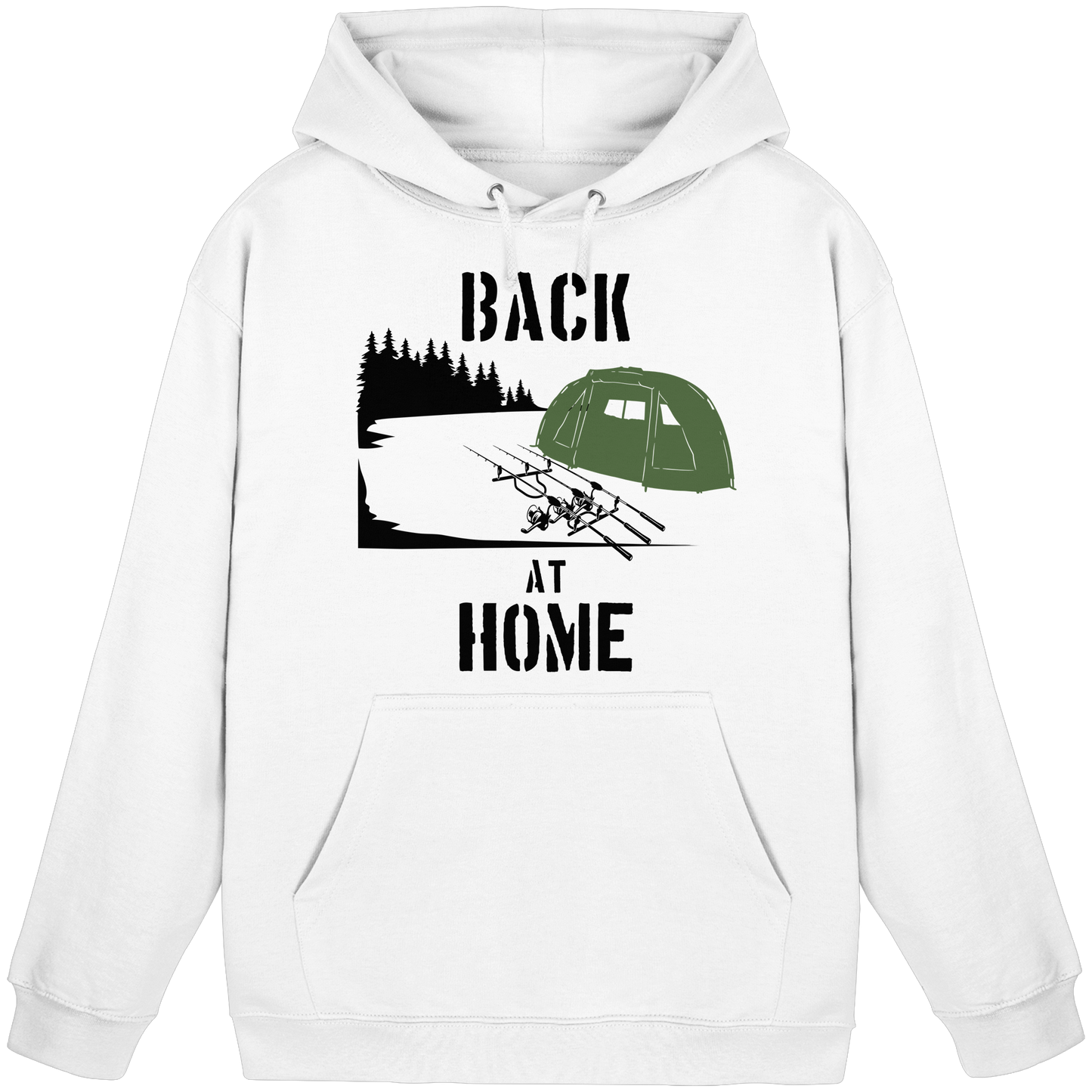 Back at Home Angler Karpfenangeln Karpfen Hotspot Angelplatz Angeln KaPu Hoodie Carp