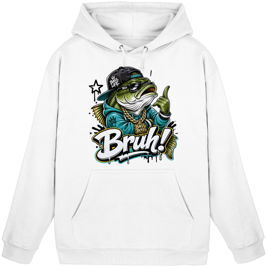 Bruh Bass Boss Life Fishing Hip Hop Barsch Angler Streetwear Hoodie