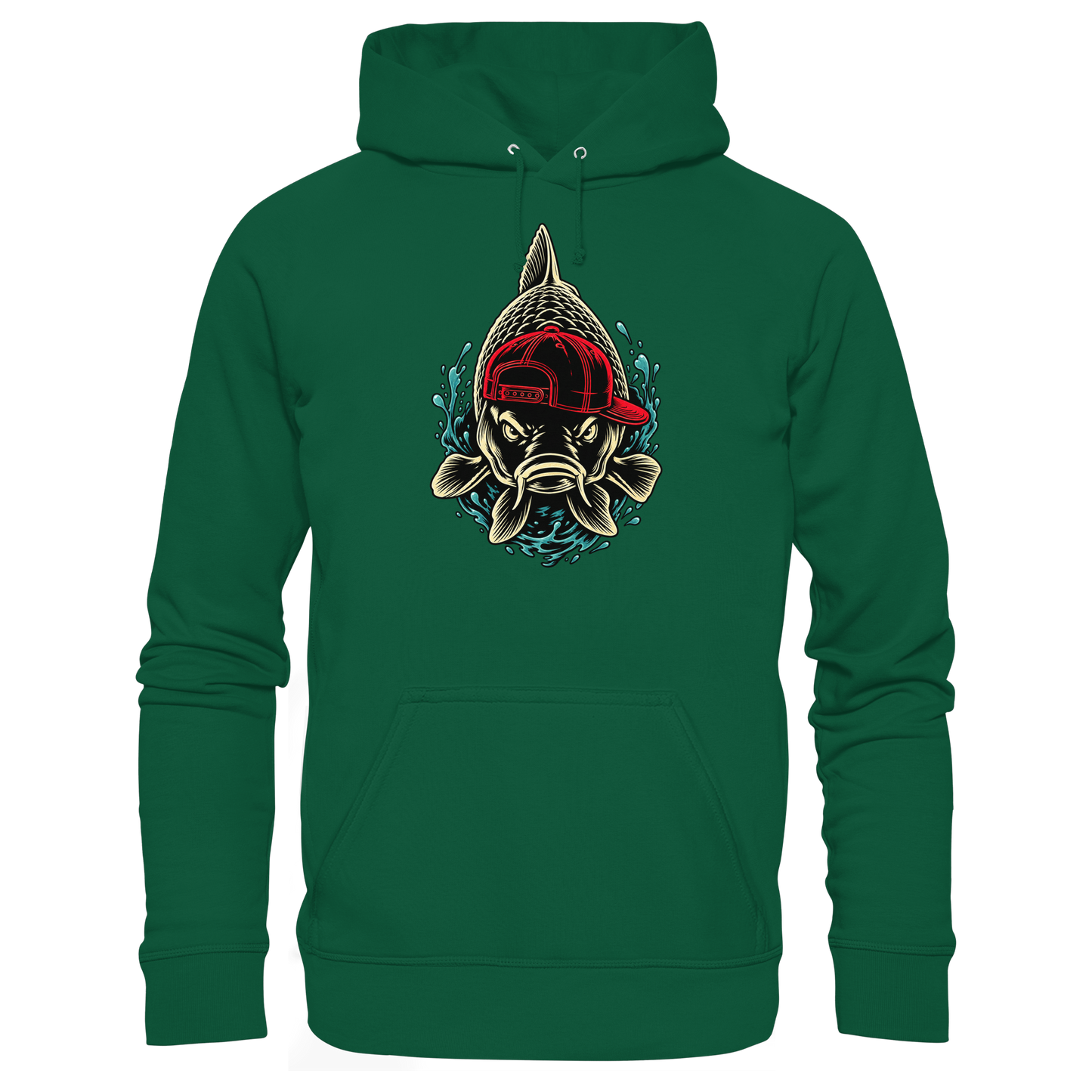 Cooler Karpfen mit Cap Hoodie Lustiger Carp Fishing KaPu für Karpfenangler