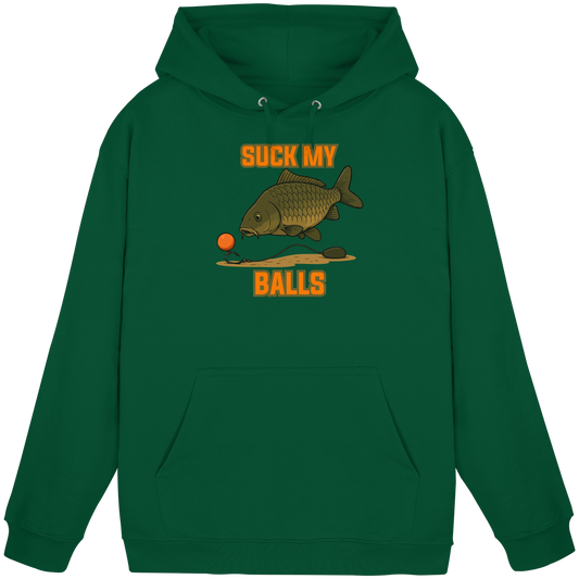 SUCK MY BALLS - Carp Fishing Hunter Karpfen Angeln Angler Boilies Hoodie KaPu