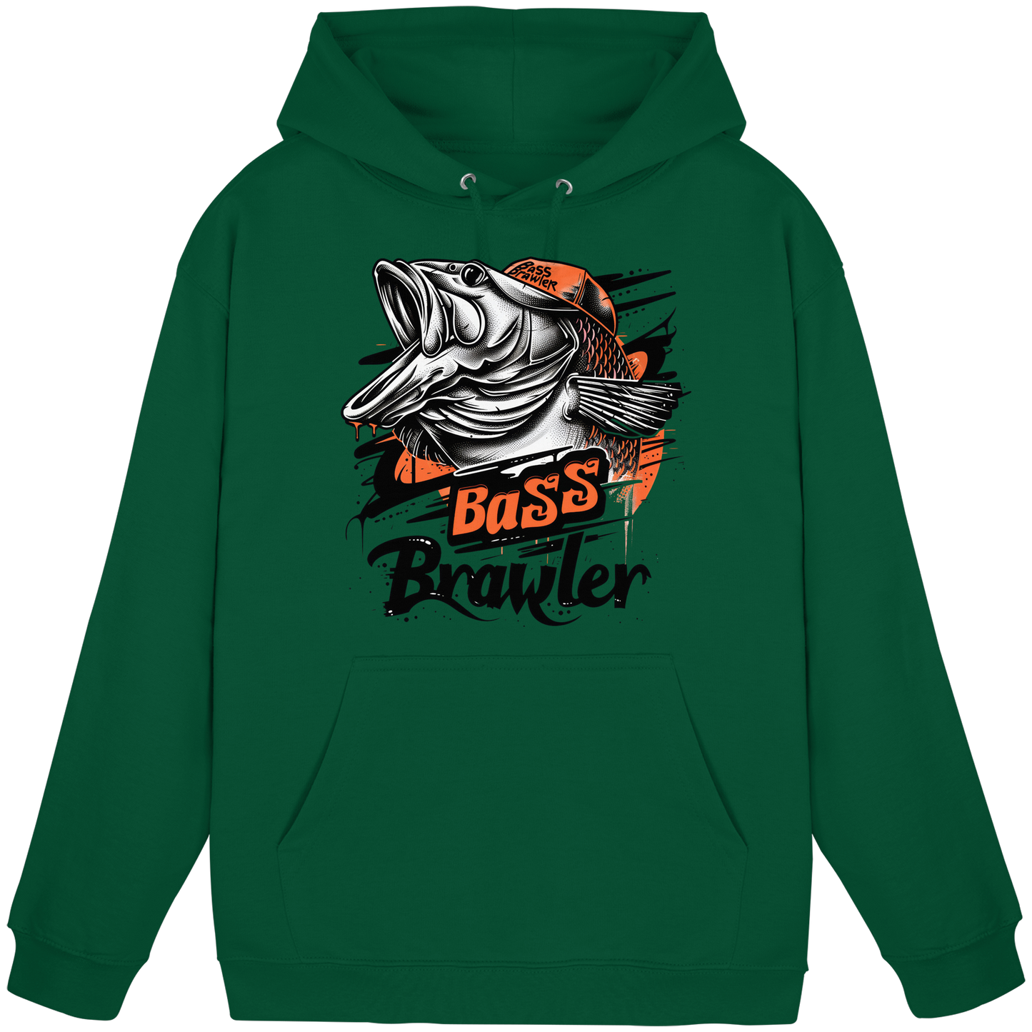 Bass Brawler Hoodie / KaPu – Barsch Angler Fishing Raubfisch Angeln