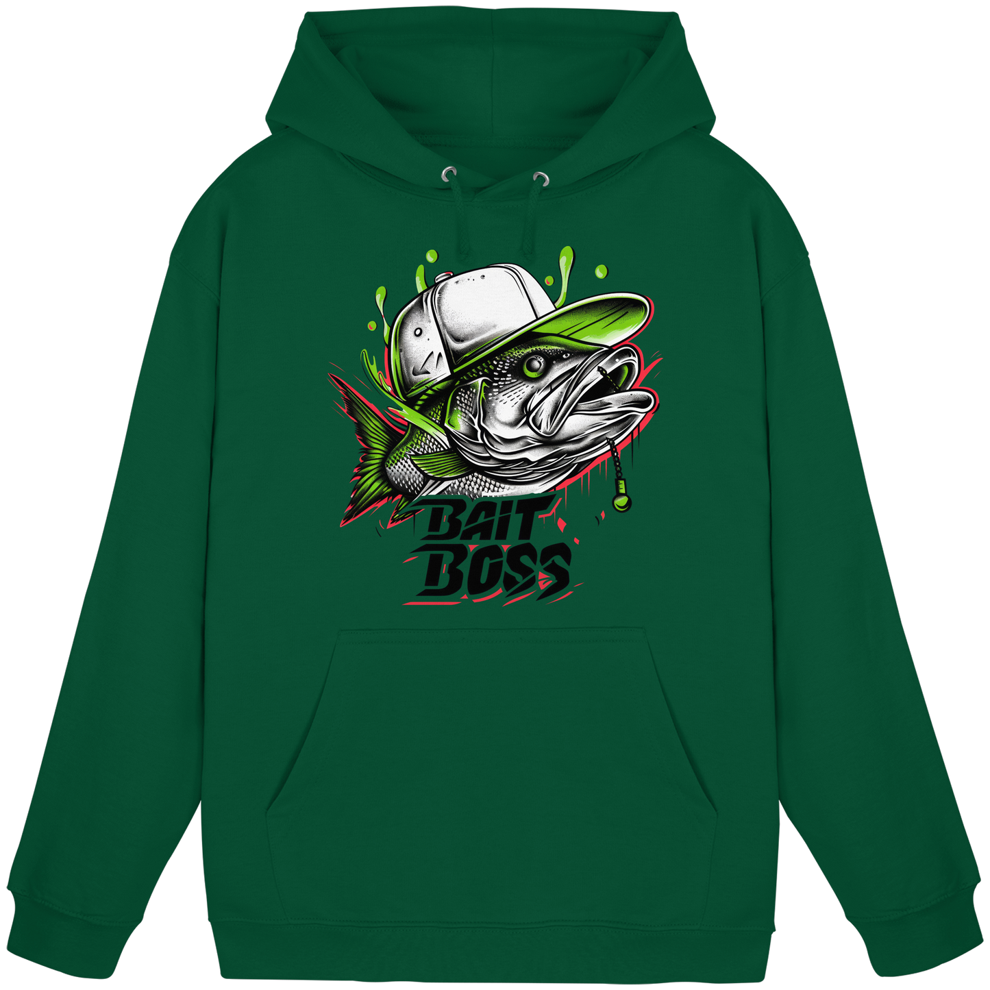 Bait Boss Hoodie – Angler KaPu Fishing Bass Barsch Köder Angeln