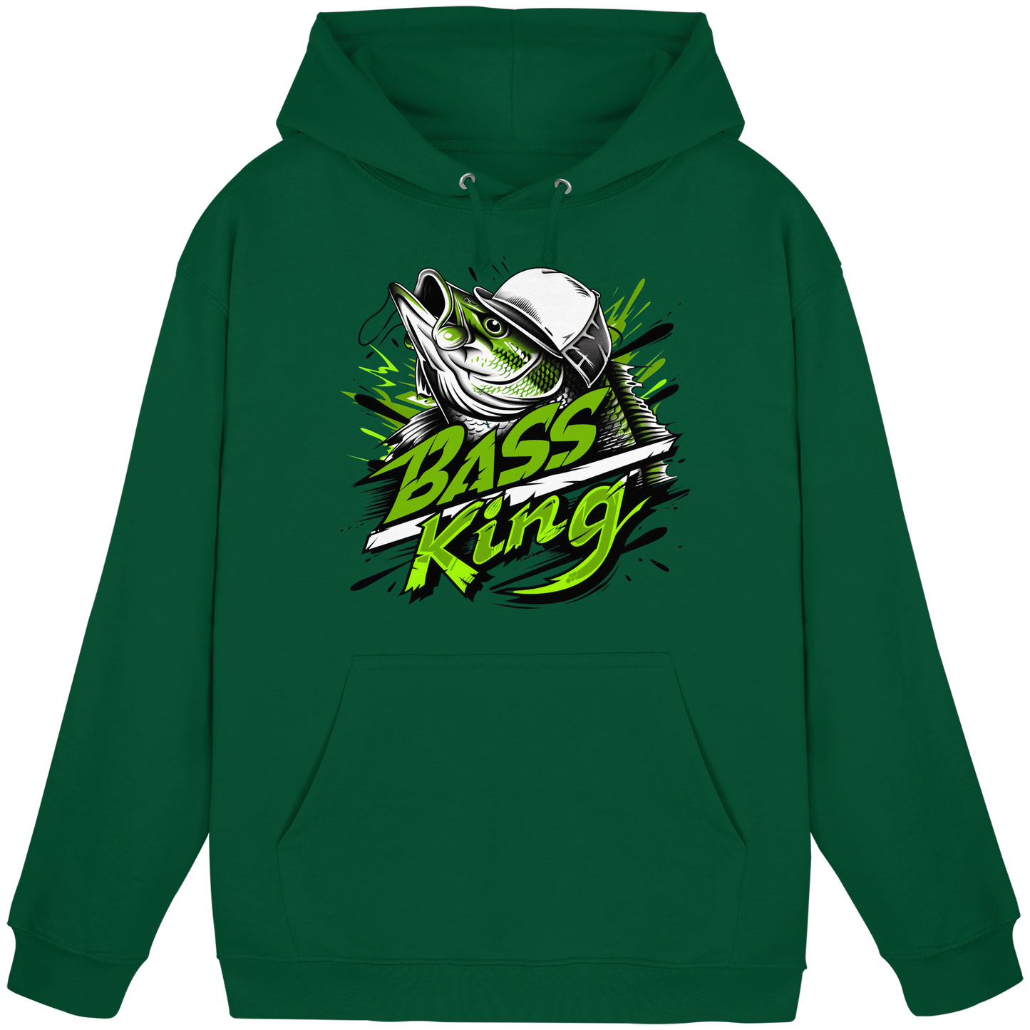 Bass King Hoodie – Barsch Schwarzbarsch Angler Fishing Raubfisch Angeln