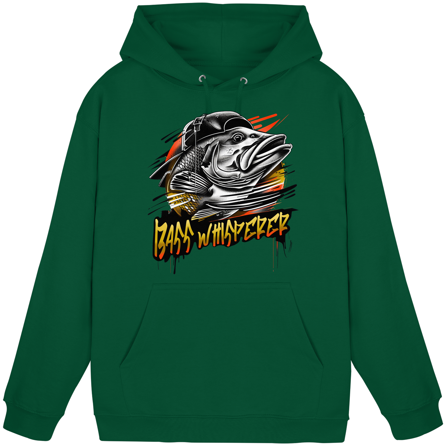 Bass Whisperer Hoodie Barsch KaPu Angler Fishing Raubfisch Angeln