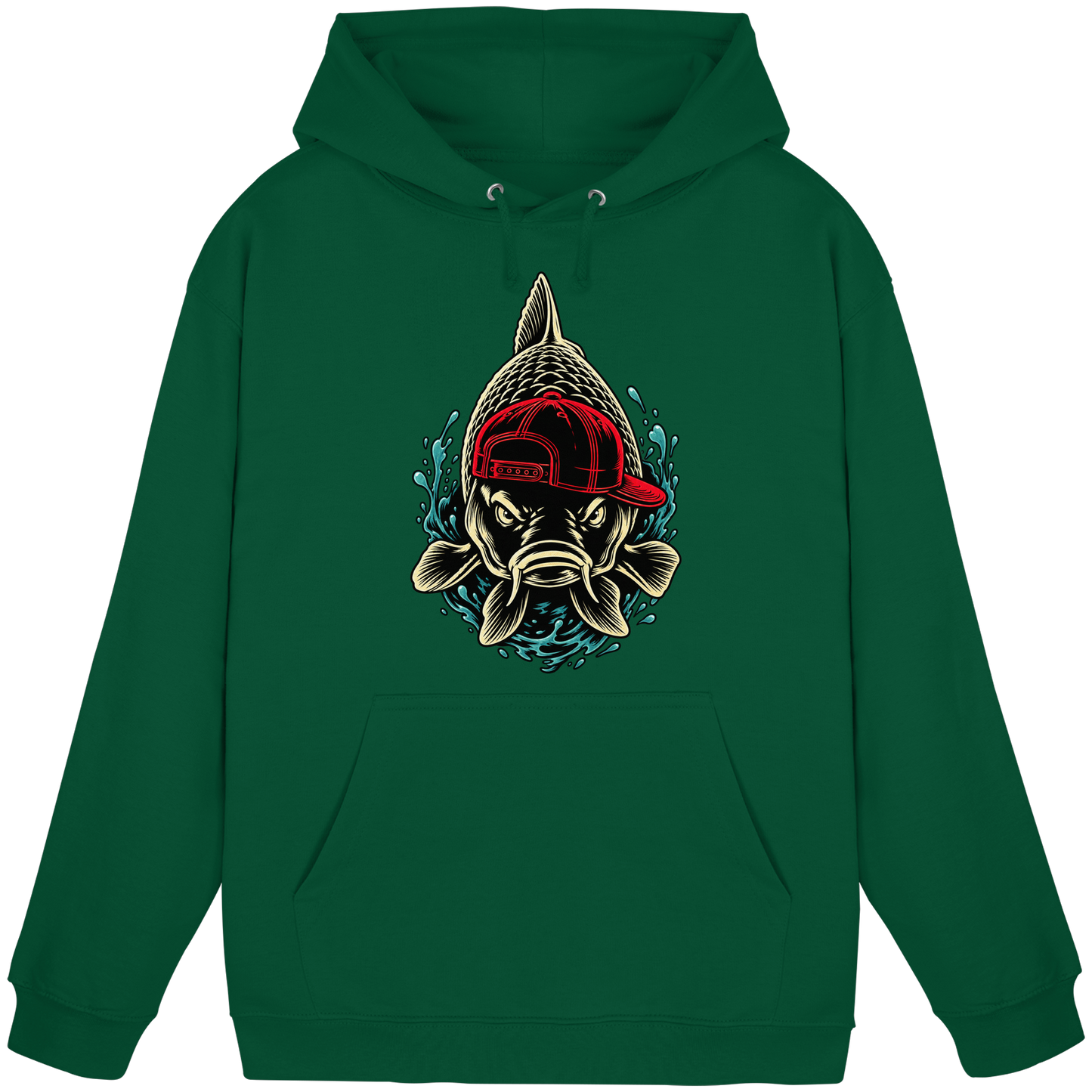 Cooler Karpfen mit Cap Hoodie Lustiger Carp Fishing KaPu für Karpfenangler