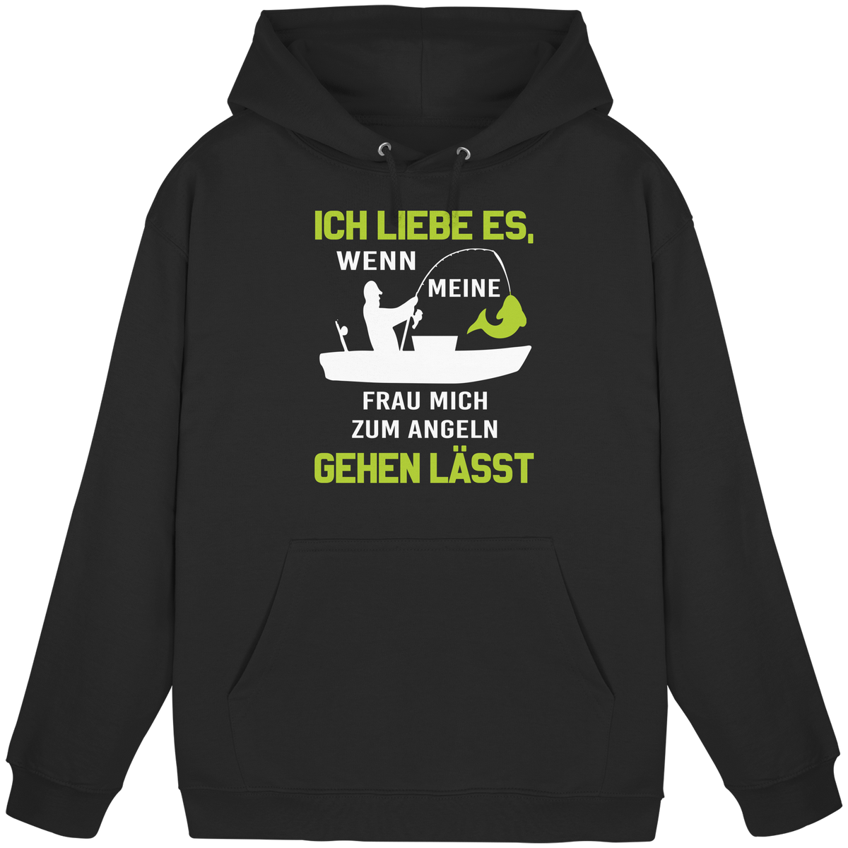 Ich liebe es wenn meine Frau mich zum Angeln gehen lässt KaPu Angler Geschenk Hoodie