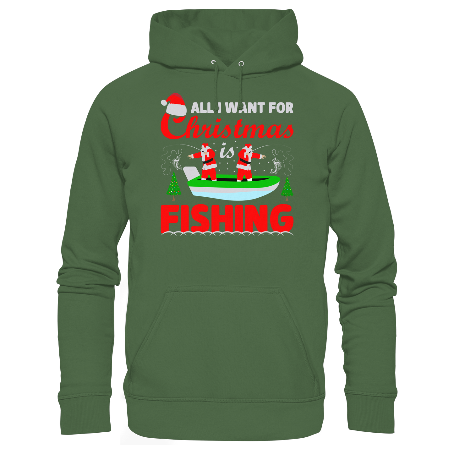All I want for Christmas is Fishing Ugly X-Mas für Angler Angeln KaPu Hoodie