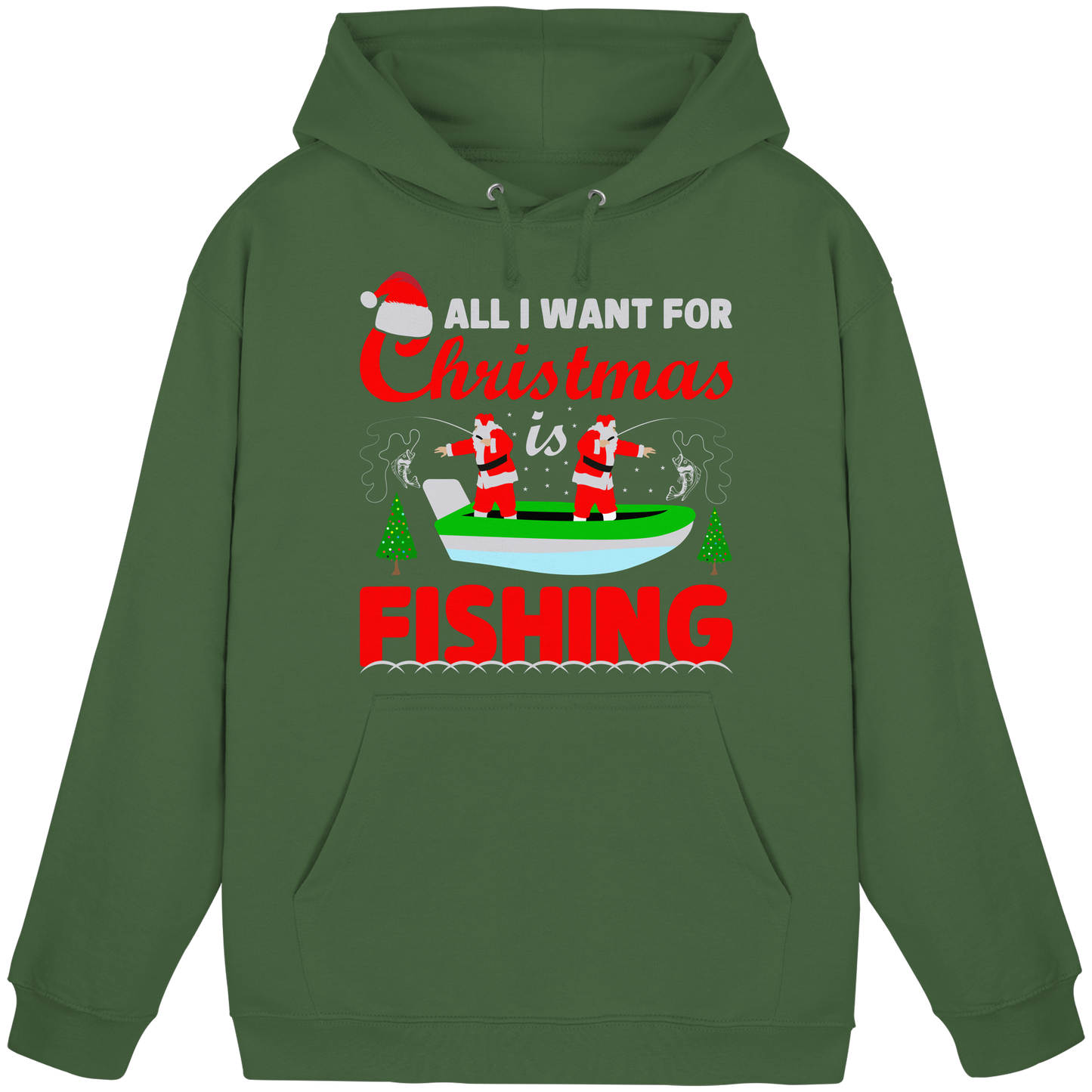 All I want for Christmas is Fishing Ugly X-Mas für Angler Angeln KaPu Hoodie