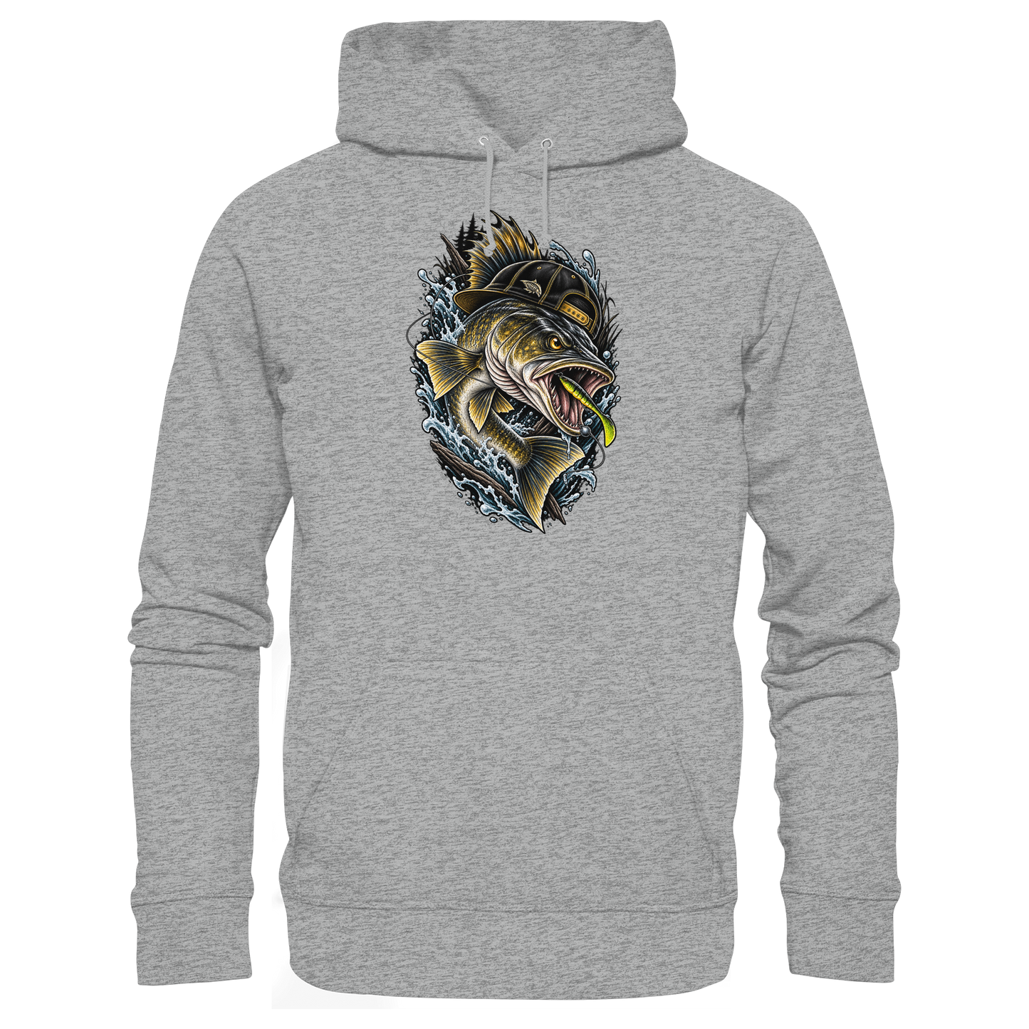 Cooler Zander mit Cap KaPu Angelhoodie für Zanderangler Angler Angeln Hoodie