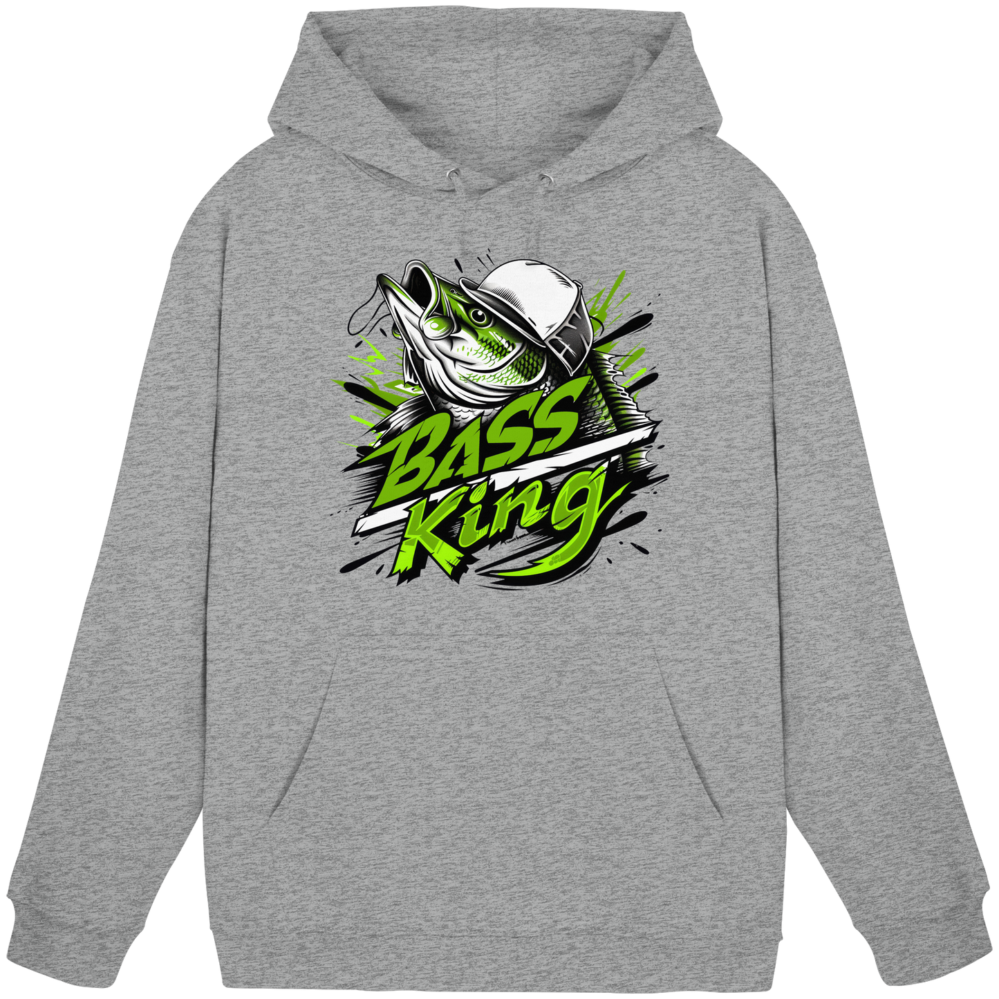 Bass King Hoodie – Barsch Schwarzbarsch Angler Fishing Raubfisch Angeln