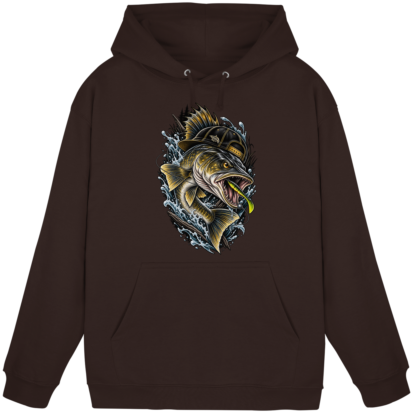 Cooler Zander mit Cap KaPu Angelhoodie für Zanderangler Angler Angeln Hoodie